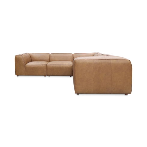 Form Classic L-shaped Modular Sectional Sonoran Tan Leather