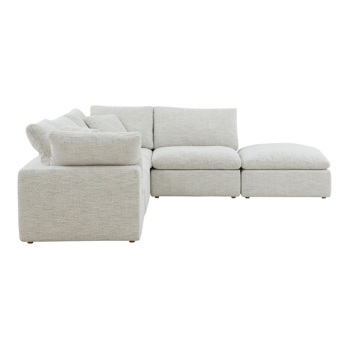 Terra Condo Dream Modular Sectional Coastside Sand, Sectional Sofa by Moe's Home, 114" width x 32" height x 114" depth View 3