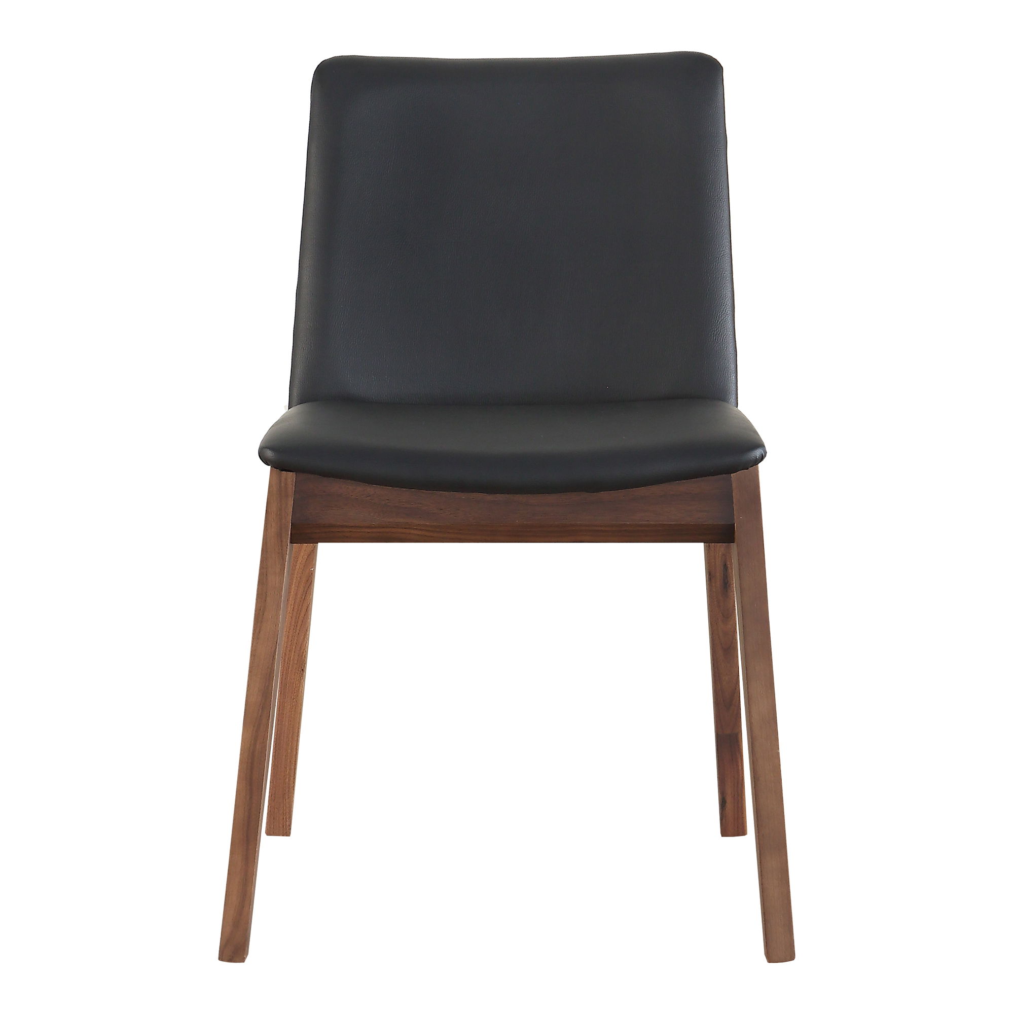 Deco Dining Chair Ebony Pvc - Set Of Two, by Moe's Home, 21" width x 31" height x 21" depth View 3