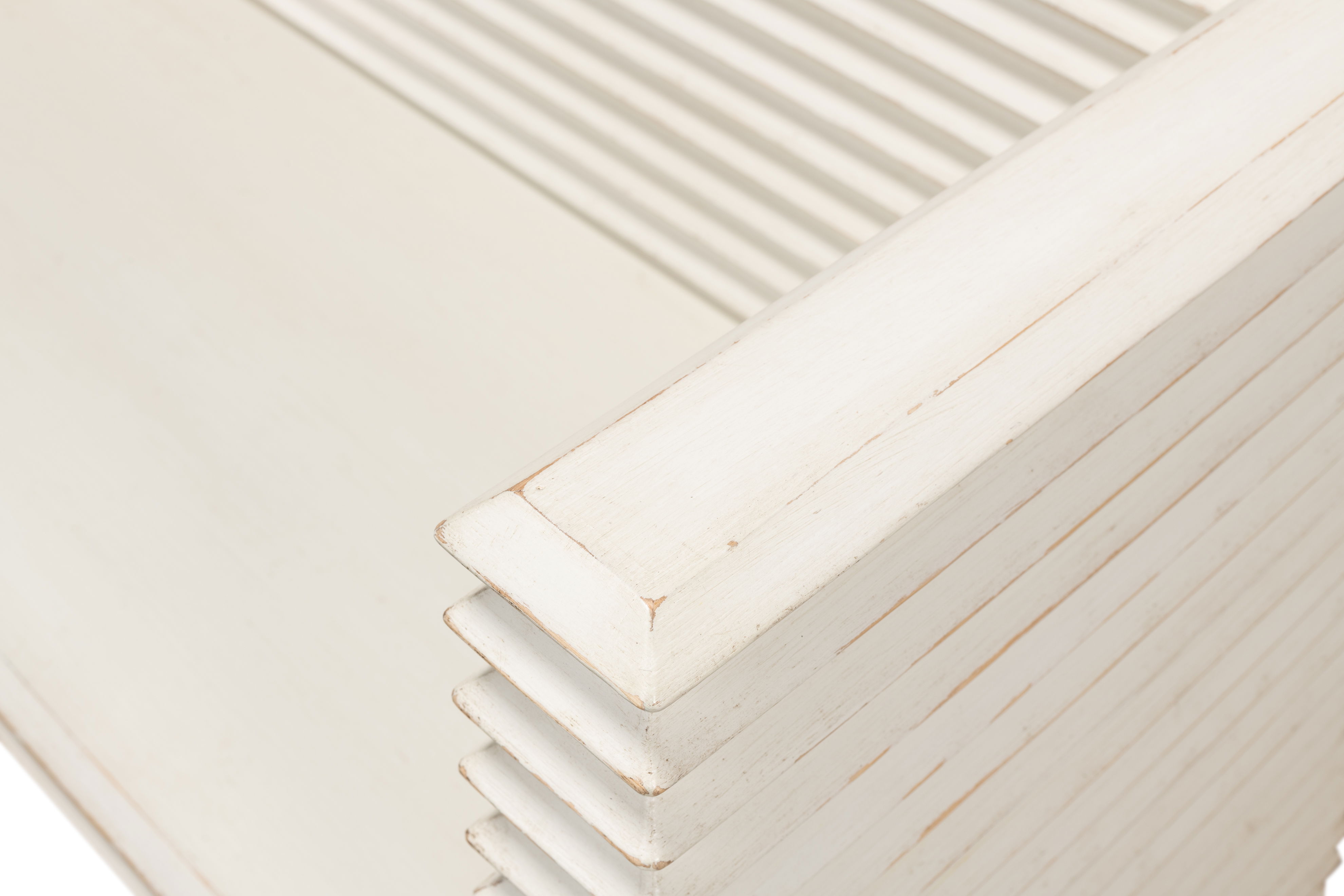 Stacked Bench, Antique White, Seating by Sarreid, 61" length x 19" width x 30" height View 5