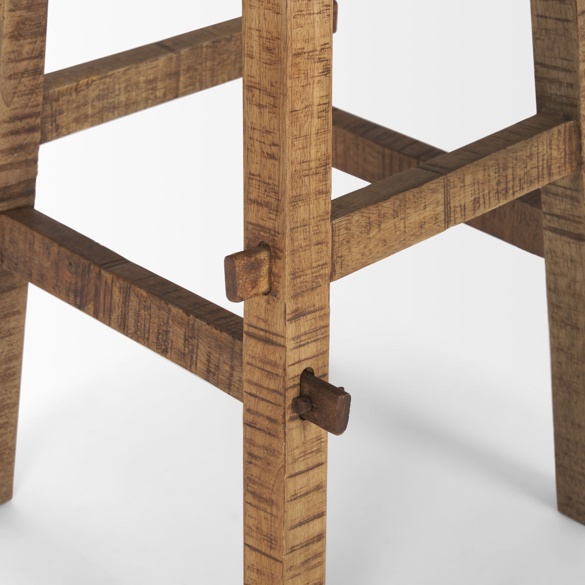 Rosie Small Brown Wood End Table, Side & End Table by Mercana, 20" length x 20" width x 22.5" height View 7