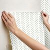 Painted Herringbone Fern Peel & Stick Wallpaper thumbnail 3