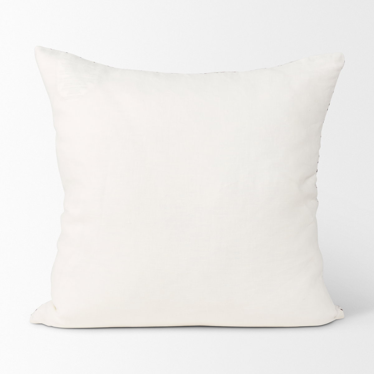 Jayden 22x22 Cream with Merlot Print Linen Square Pillow Cover, Decorative Pillow by Mercana, 22" length x 22" width x 0.2" height View 5