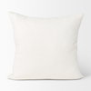 Jayden Cream with Merlot Print Linen Square Decorative Pillow Cover, by Mercana, 22" length x 22" width x 0.2" height thumbnail 5
