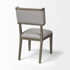 Tenton Open Back Dining Side Chair | Grey Fabric with Brown Wood, Dining Chair by Mercana, 23.5" length x 19" width x 36.75" height thumbnail 8
