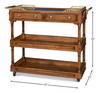 Capital Serving Cart  Fruitwood Finish, by Sarreid, 1'7" length x 4'4" width x 3'3" height thumbnail 14