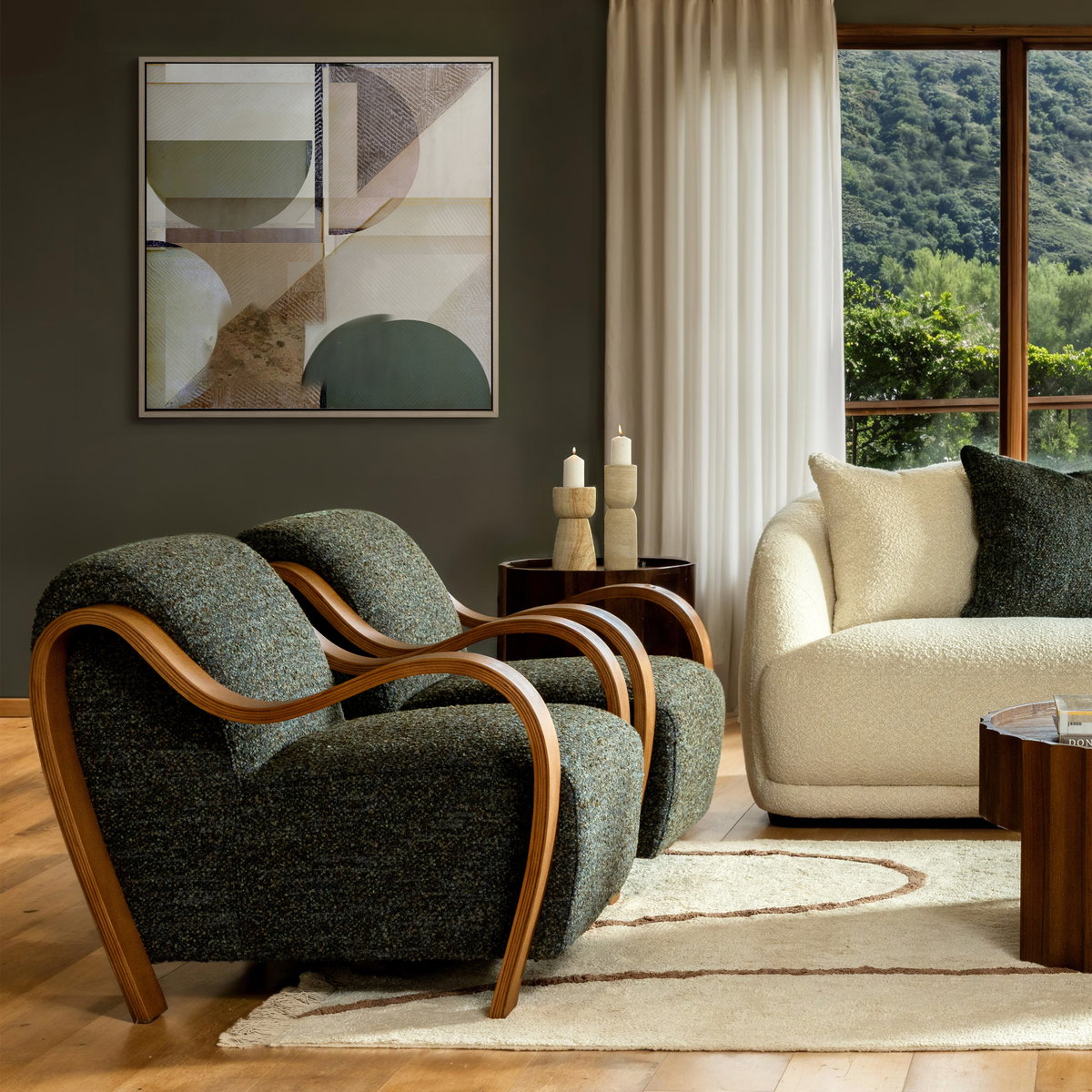 Amabel Occasional Chair Blue, Accent Chair by Dovetail, 30" width x 28.75" height x 36.5" depth View 8