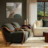Amabel Occasional Chair Blue, Accent Chair by Dovetail, 30" width x 28.75" height x 36.5" depth thumbnail 8