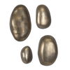 Set In Stone Brass Outdoor Wall Art Set/4, Sculptural Wall Art by Uttermost, 11" width x 4" height x 6.5" depth thumbnail 4