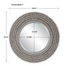 PORTSIDE ROUND MIRROR, GRAY, by Uttermost, 39.75" width x 39.75" height x 3" depth thumbnail 3