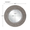 PORTSIDE ROUND MIRROR, GRAY, by Uttermost, 39.75" width x 39.75" height x 3" depth thumbnail 3