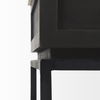 Divina Black-Brown Wood with White Marble Top and Black Metal Base 1 Drawer Side Table thumbnail 12