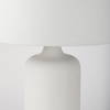 Melanie  White Shade with White Base Table Lamp, by Mercana, 17" length x 17" width x 30.5" height thumbnail 5