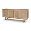 Grier 72' Light Brown Solid Wood with Cane Sideboard, Sideboards & Buffet by Mercana, 72" length x 18.75" width x 31.5" height thumbnail 1