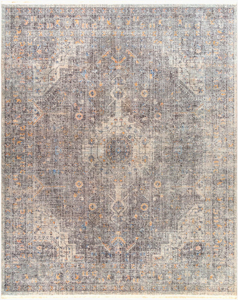 Subtle Machine Woven Rug, by Surya, 1'3.75" length x 1'3.75" width