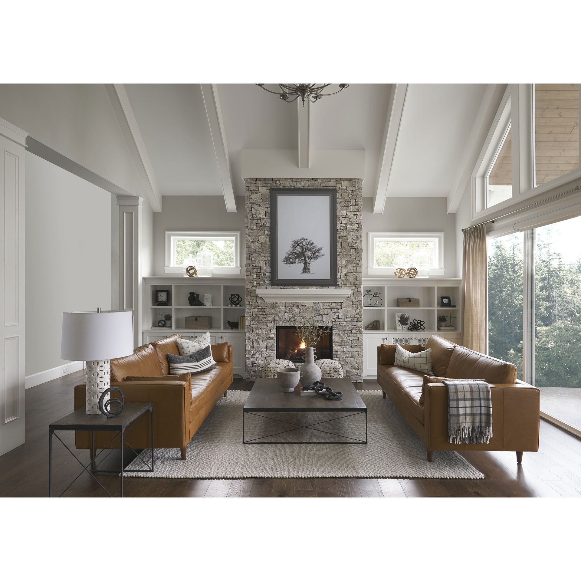 Elton   Tan Leather Sofa, Sofas & Sectional by Mercana, 87.8" length x 37.8" width x 34.65" height View 2