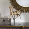 Caballo Dorado Horse Sculpture, Figurines & Statue by Uttermost, 14" width x 16.5" height x 5.12" depth thumbnail 2