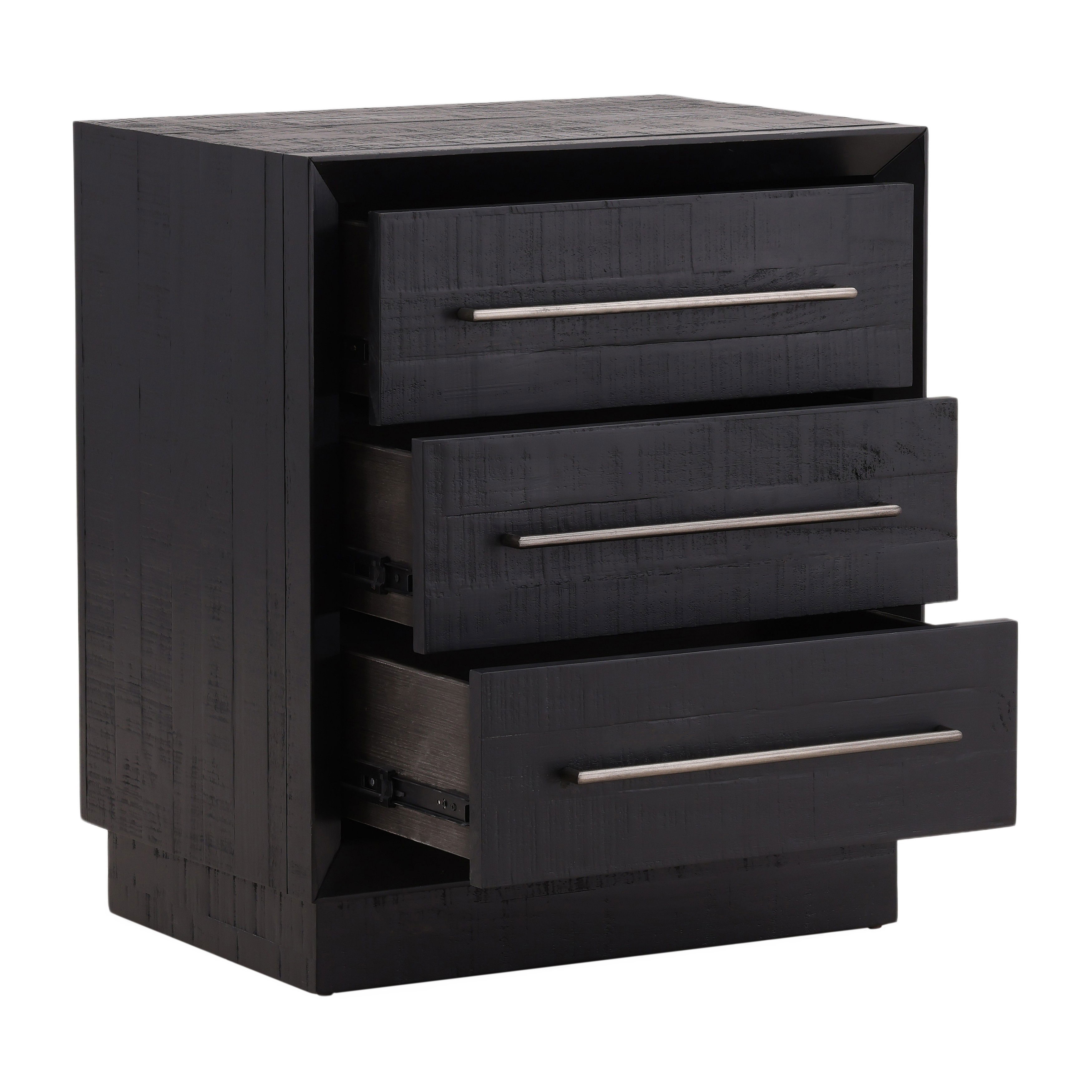 Humphreys Nightstand Black, by Dovetail, 26.1" width x 28.9" height x 18.1" depth View 5
