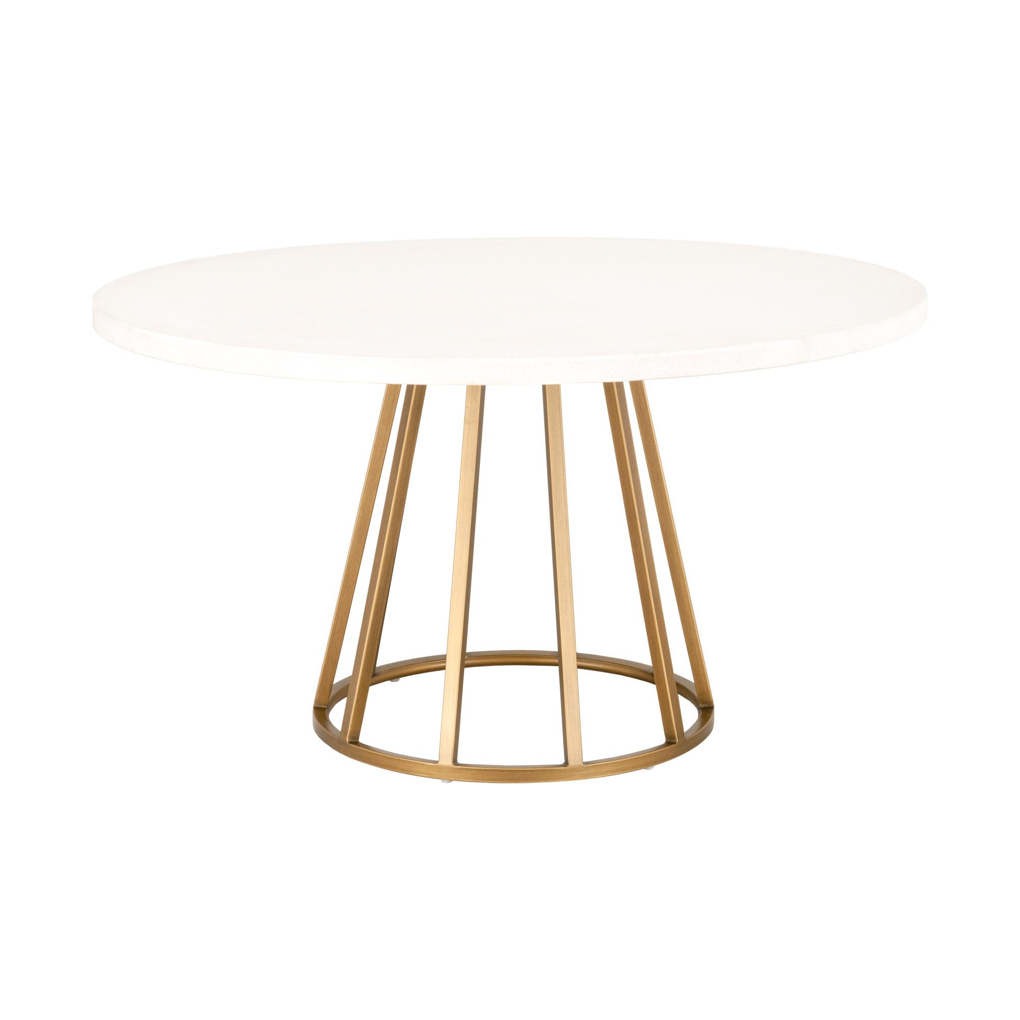 Turino 54' Round Dining Table Concrete Top large image 