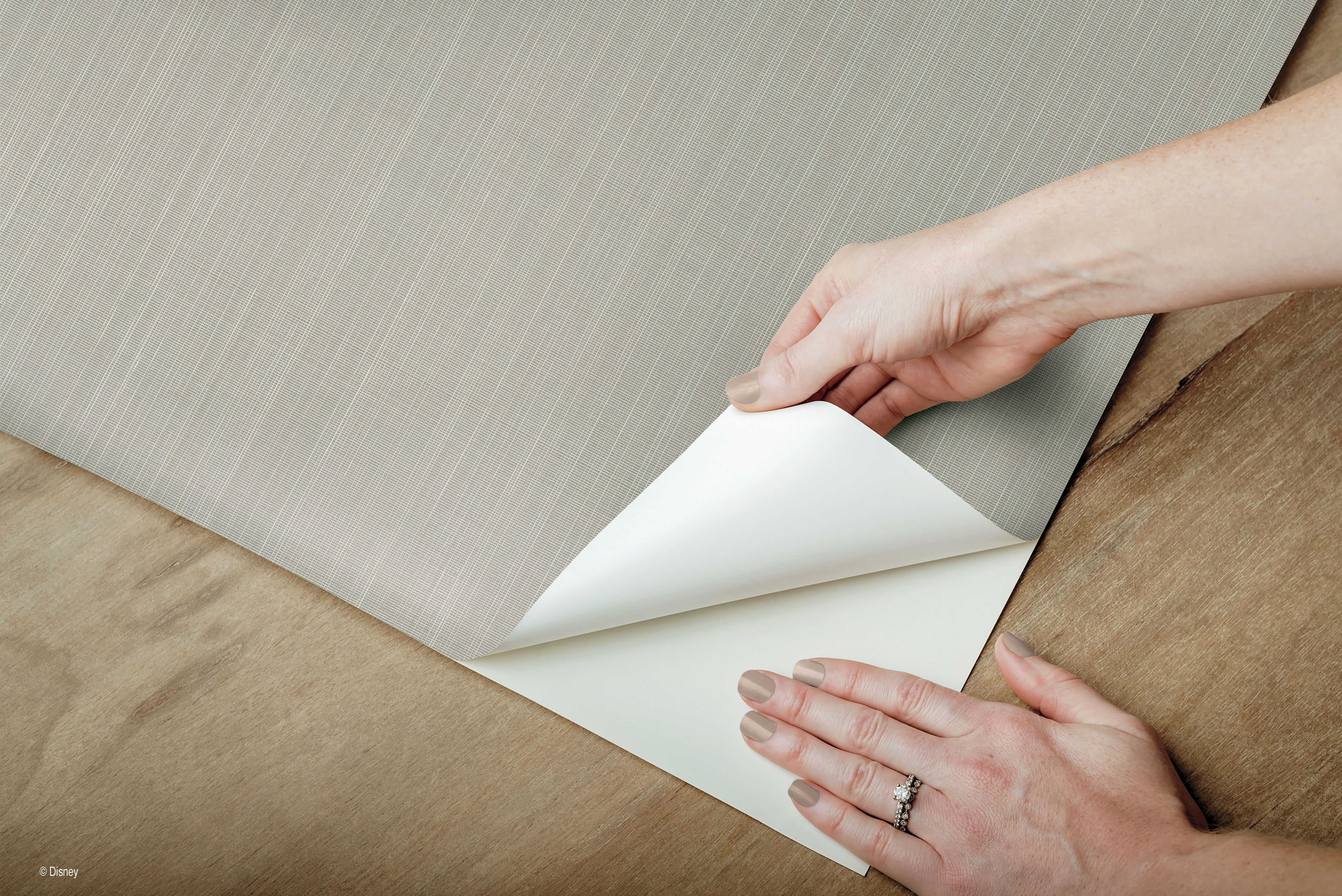 Laguna Abaca Grey Peel & Stick Wallpaper large image 