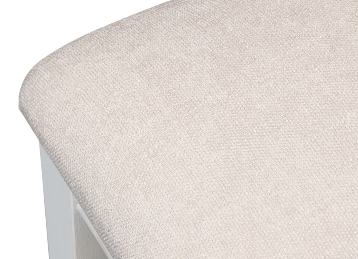 Deco Side Chair Cortina White Taupe, by Sarreid, 1'9" length x 1'8" width x 3'3" height View 12