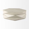 Arreto Natural Solid Wood Hexagonal Storage Coffee Table thumbnail 4