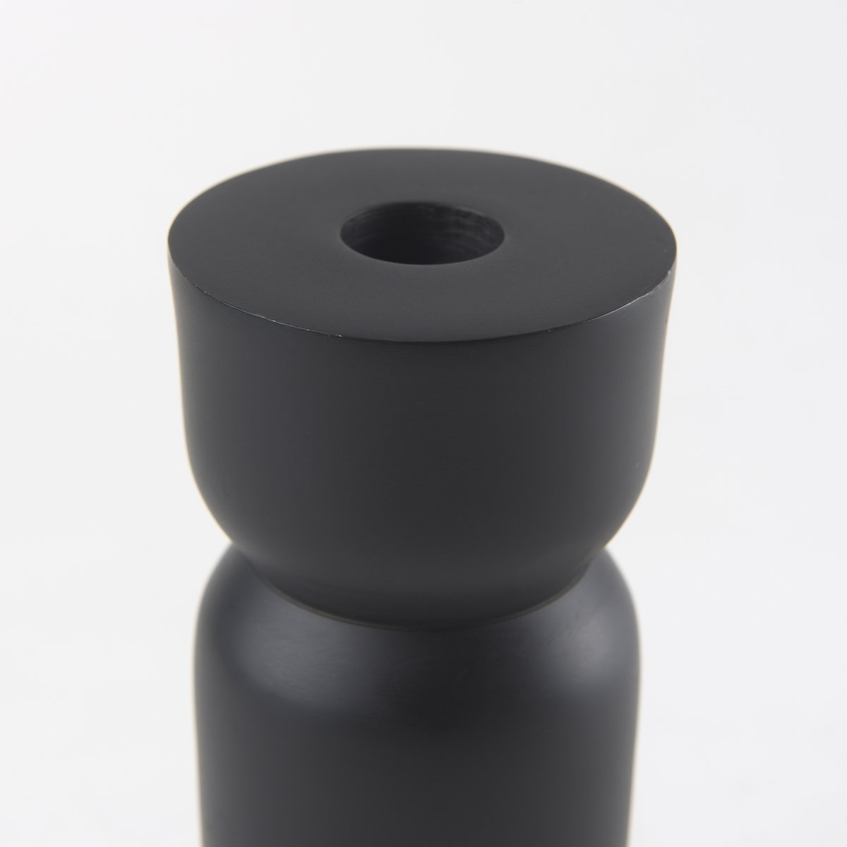 Malta Black Large Metal Candle Holder, Candles & Candle Holder by Mercana, 2.5" length x 2.5" width x 7.5" height View 6