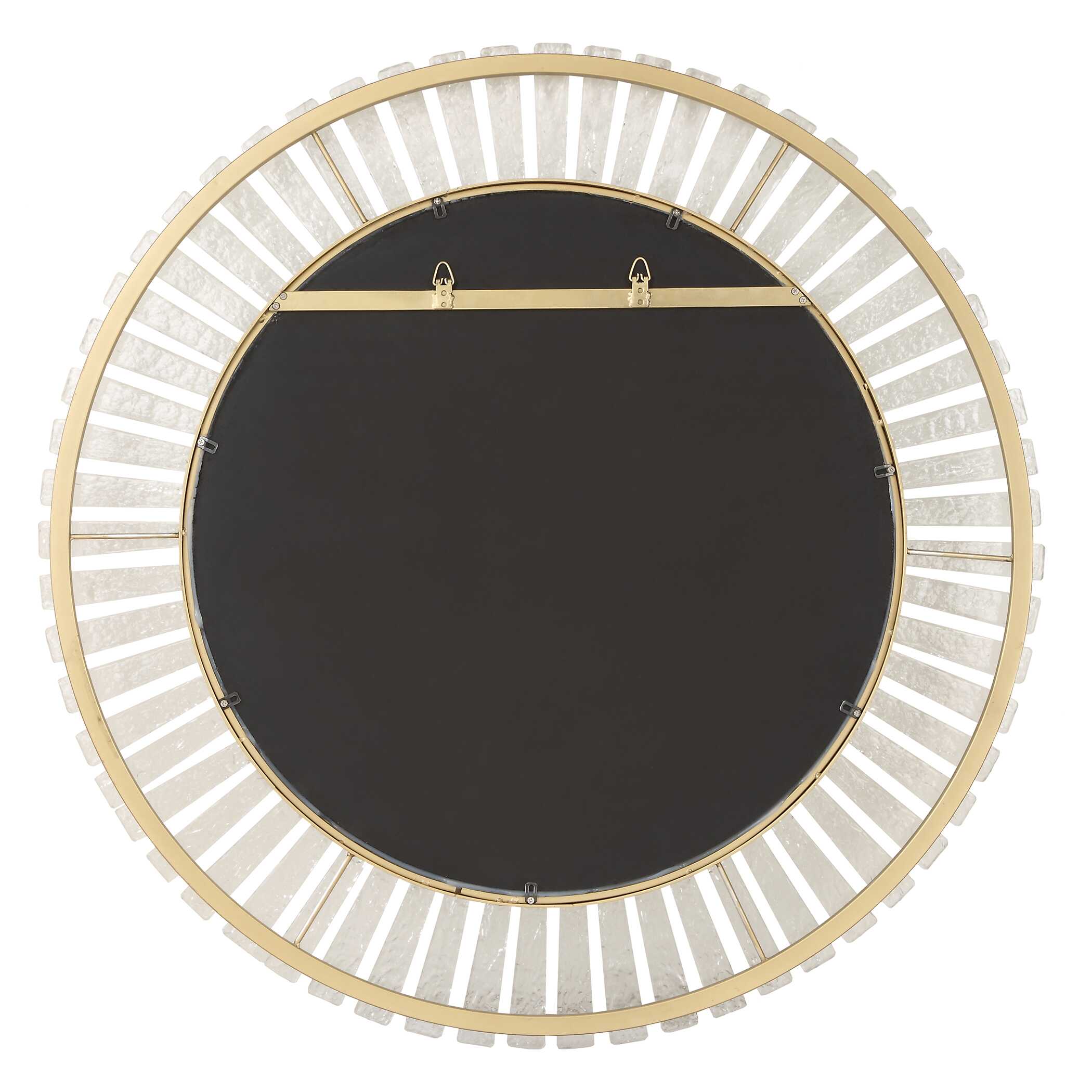 Denali Textured Glass Round Mirror, by Uttermost, 40.5" width x 40.5" height x 2" depth View 7