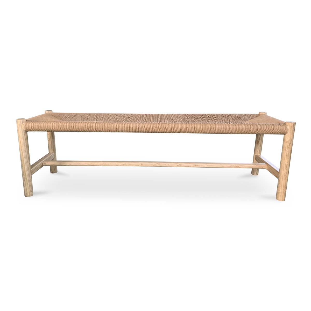 Hawthorn Large Bench Natural, Benche by Moe's Home, 60" width x 18" height x 17" depth View 1