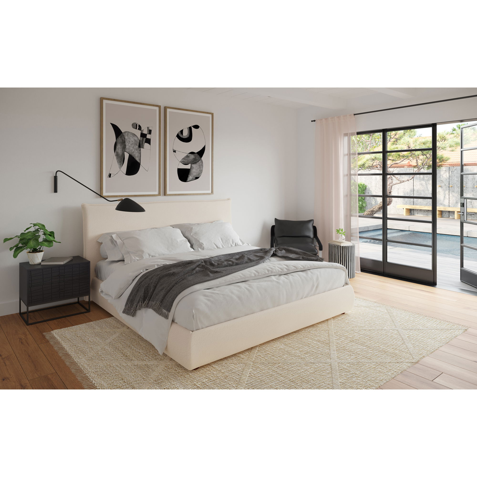 Chameau Side Table Black large image 