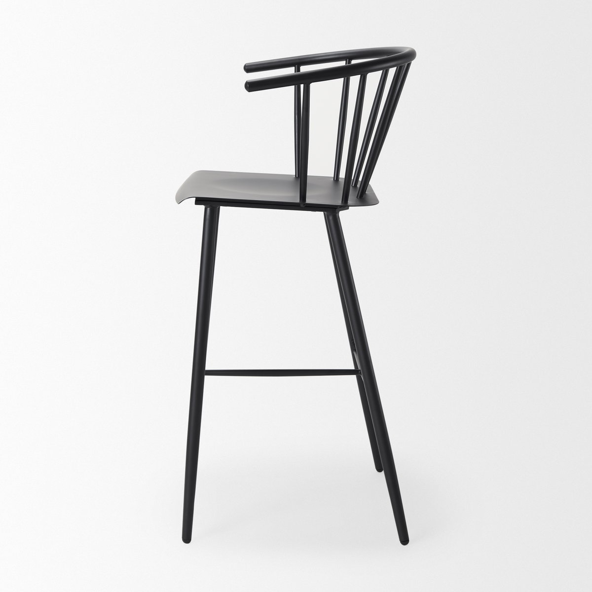 Colin Backless 42.1in Seat Counter Stool | Black Metal with Arm, Counter & Bar Stool by Mercana, 21" length x 22.8" width x 42.13" height View 4