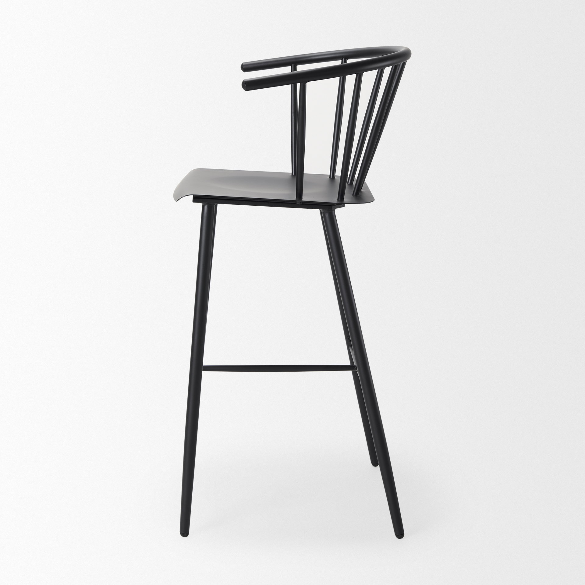 Colin Black Metal Bar Stool, Counter & Bar Stool by Mercana, 21" length x 22.8" width x 42.13" height View 4