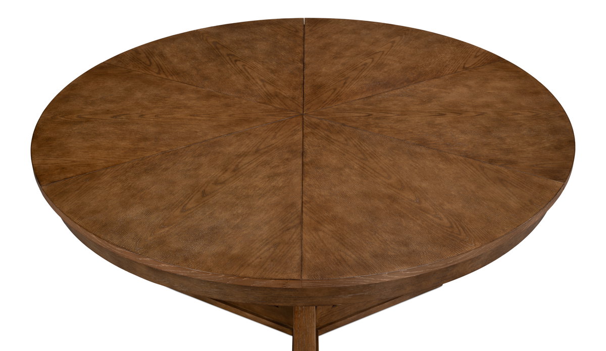Casual Jupe Dining Table Light Mink Med, by Sarreid, 4'7" length x 4'7" width x 2'6" height View 12