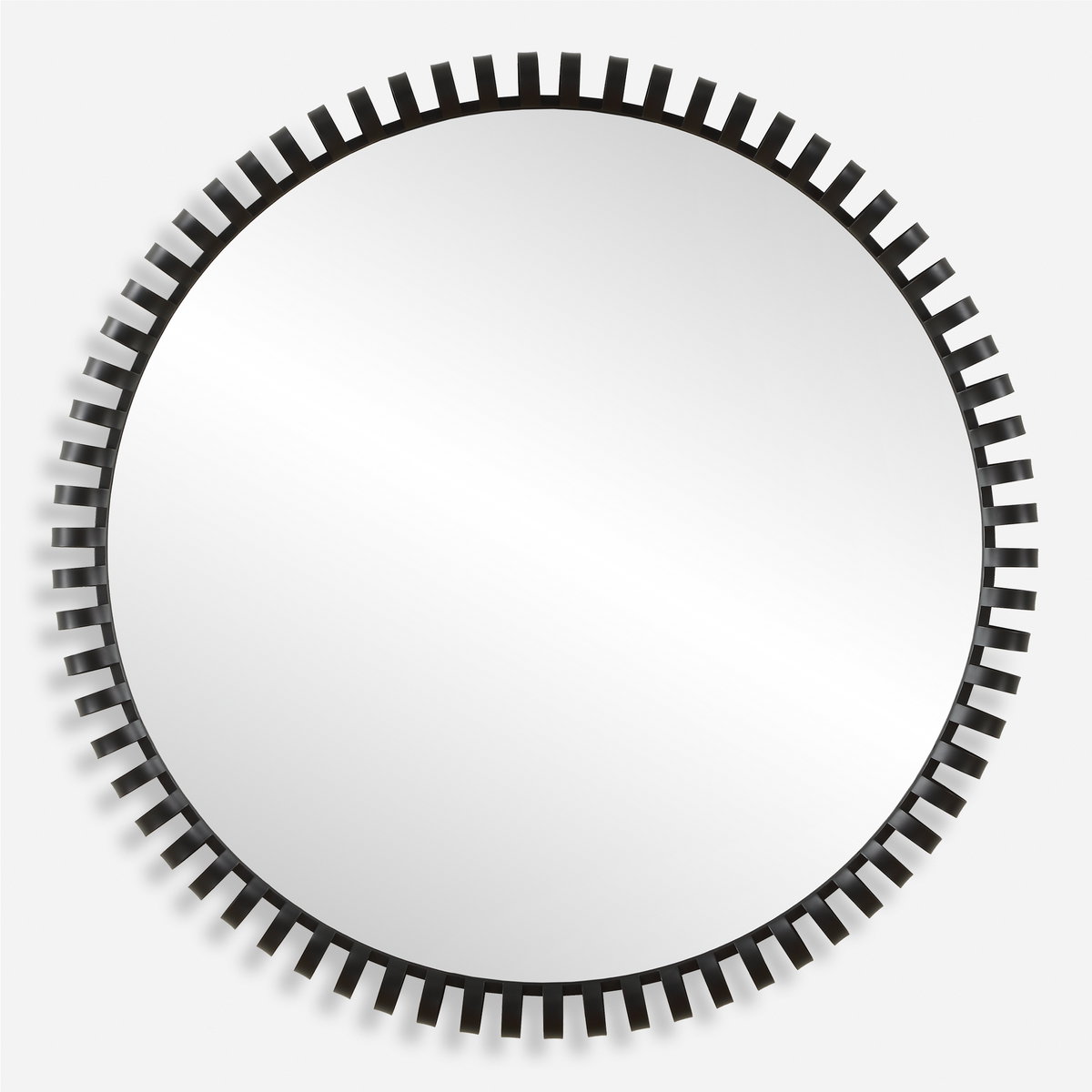 Corona Modern Round Mirror, by Uttermost, 4'2" width x 4'2" height x 3" depth View 1