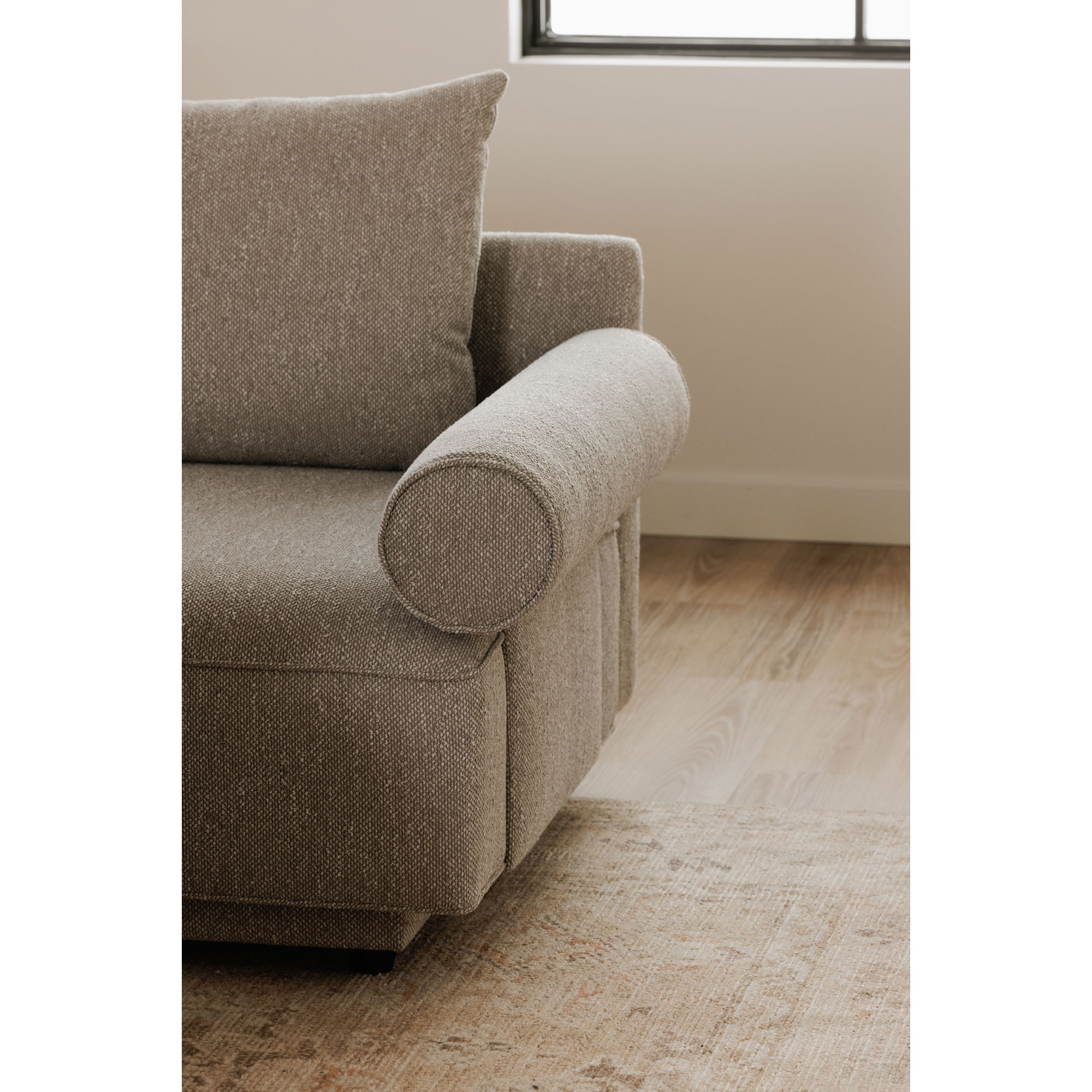 Rosello Right Arm Facing Chair Light Grey large image 