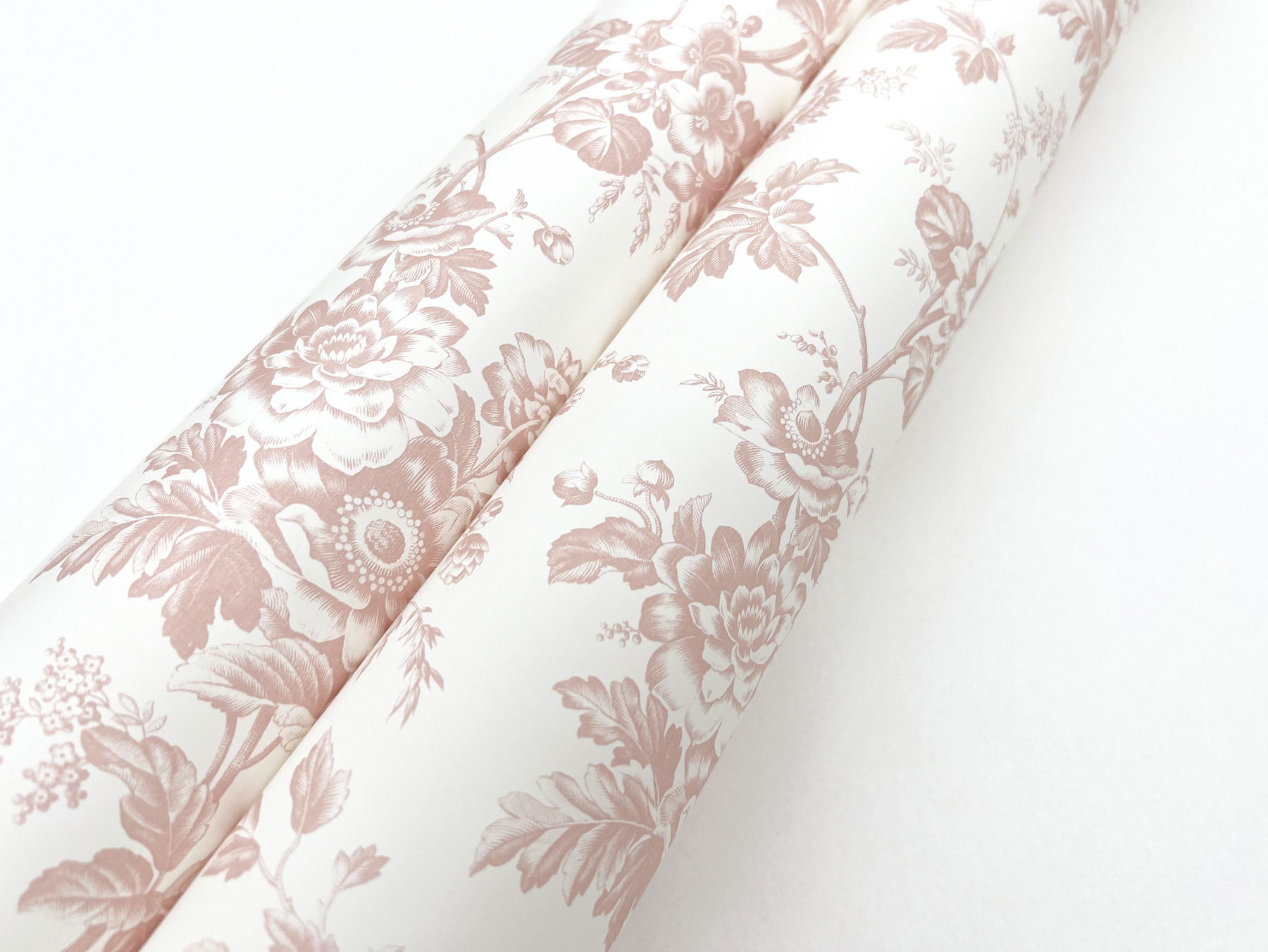 Anemone Toile Blush Wallpaper, by York Wall, 33' length x 1'8.5" width x 0.02" depth View 5