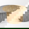 Terra 48L x 28W x 15H Light Brown Wood Oval Fluted Coffee Table thumbnail 3