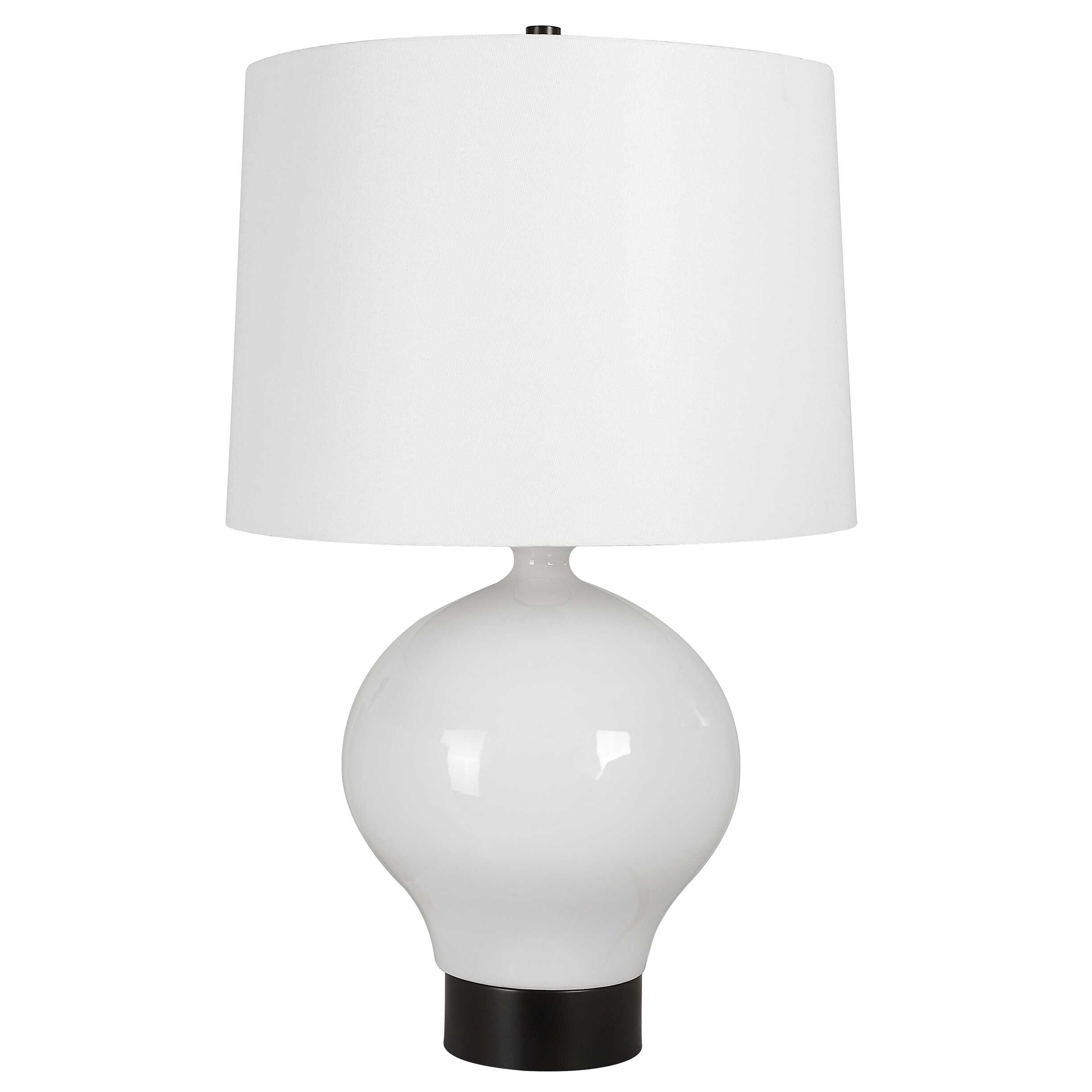 Collar Gloss White Table Lamp large image 