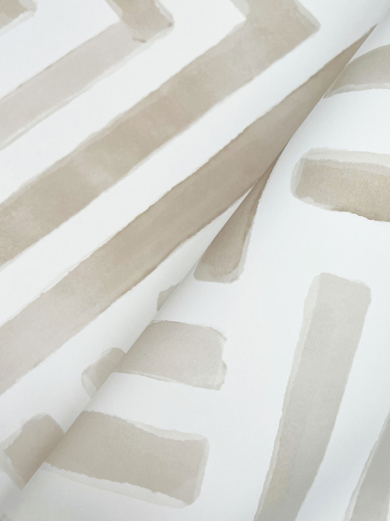Painterly Labyrinth Light Neutral Wallpaper large image 