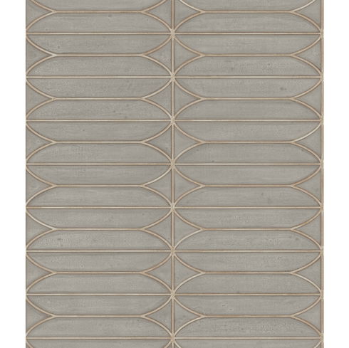 Warm Grey Pavilion Wallpaper