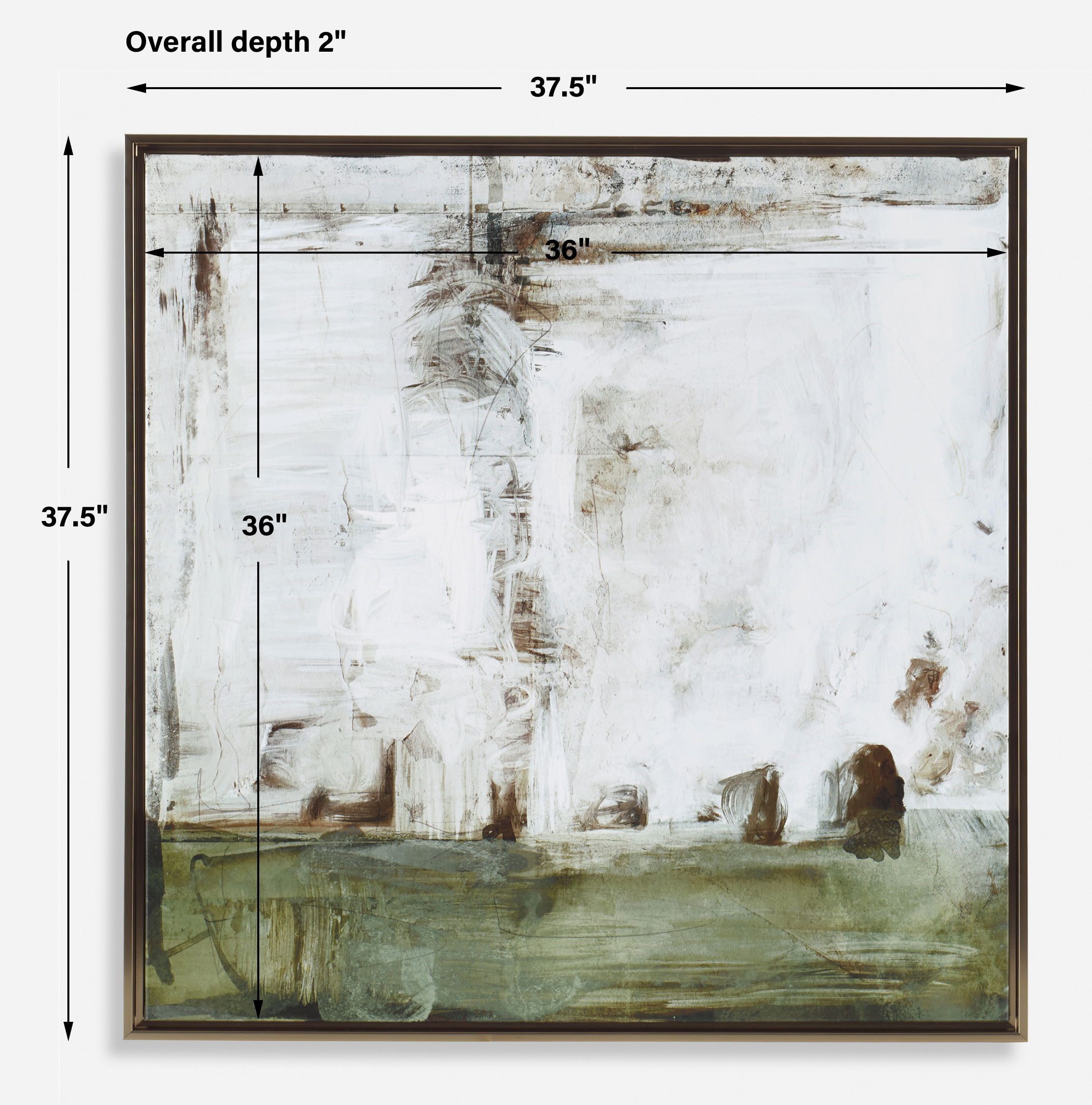 The Boardwalk Framed Abstract Art, Painting by Uttermost, 37.5" width x 37.5" height x 2" depth View 3