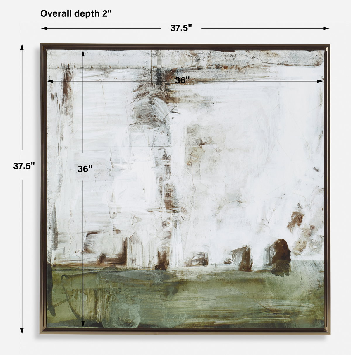 The Boardwalk Framed Abstract Art, by Uttermost, 37.5" width x 37.5" height x 2" depth View 3