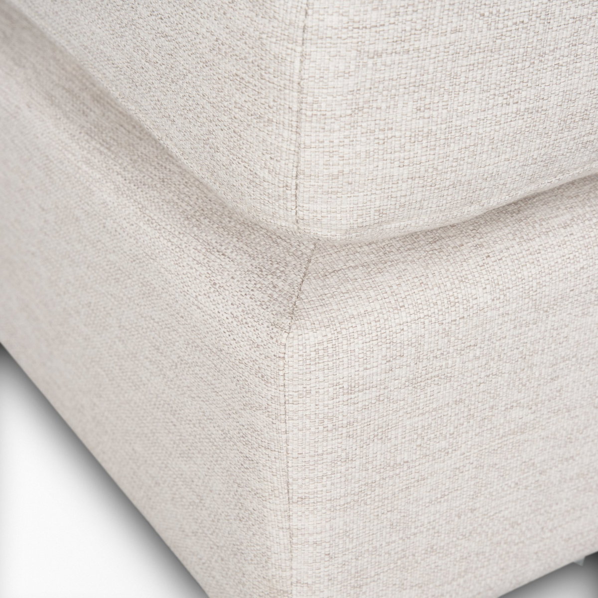 Halston Large Ottoman Oatmeal Performance Fabric, Sectional Sofa by Mercana, 38.5" length x 38.5" width x 19" height View 8