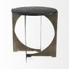 Reinhold II 21L x 21W x 21H Black Marble Top Iron Side Table thumbnail 3