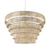 Marimba 40 L x 40 W x 24 H Natural Cane 6 Tier Chandelier, by Mercana, 40" length x 40" width x 24" height thumbnail 1