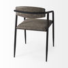 Langston Brown Faux-Leather Seat Black Iron Frame Dining Chair thumbnail 7