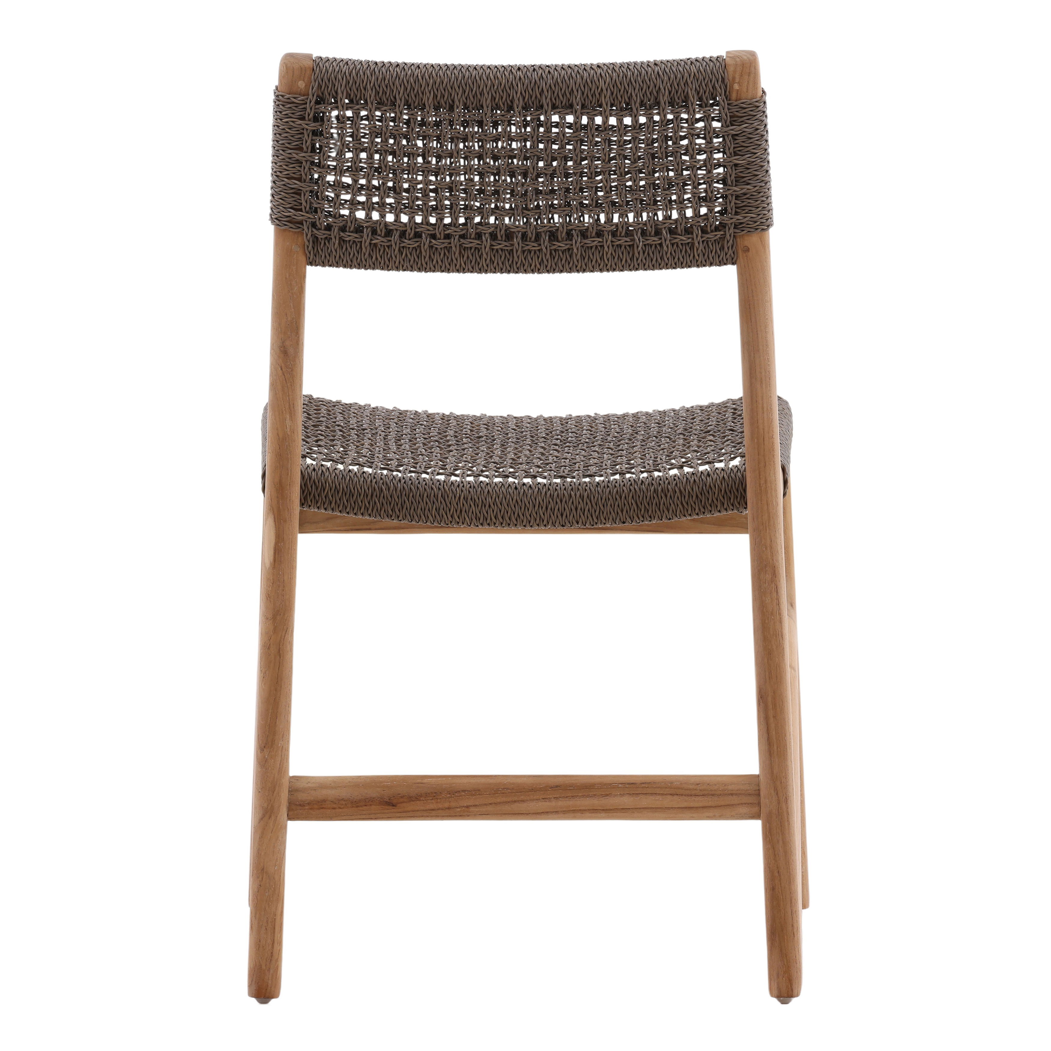Ysidro Outdoor Dining Chair Grey, by Dovetail, 18.75" width x 32" height x 21.75" depth View 4