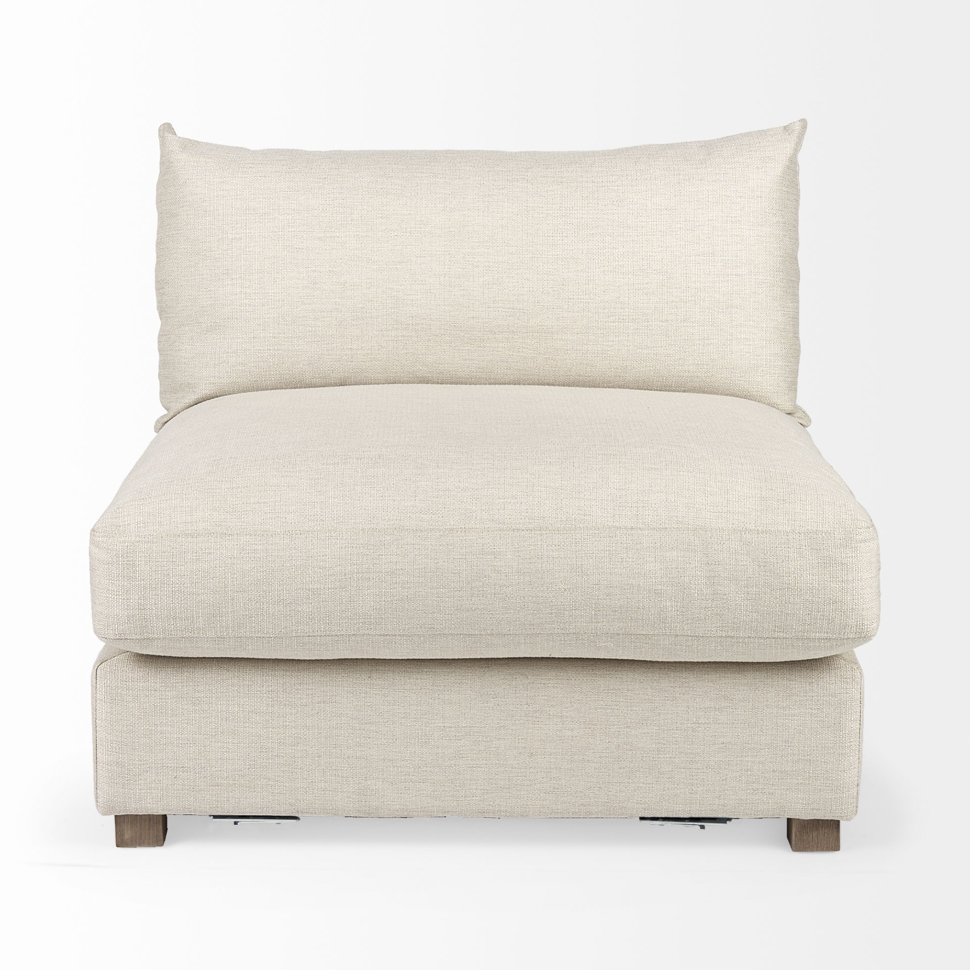 Valence  Beige Armless Sectional Piece, Sectional Sofa by Mercana, 38.19" length x 38.58" width x 28.35" height View 6