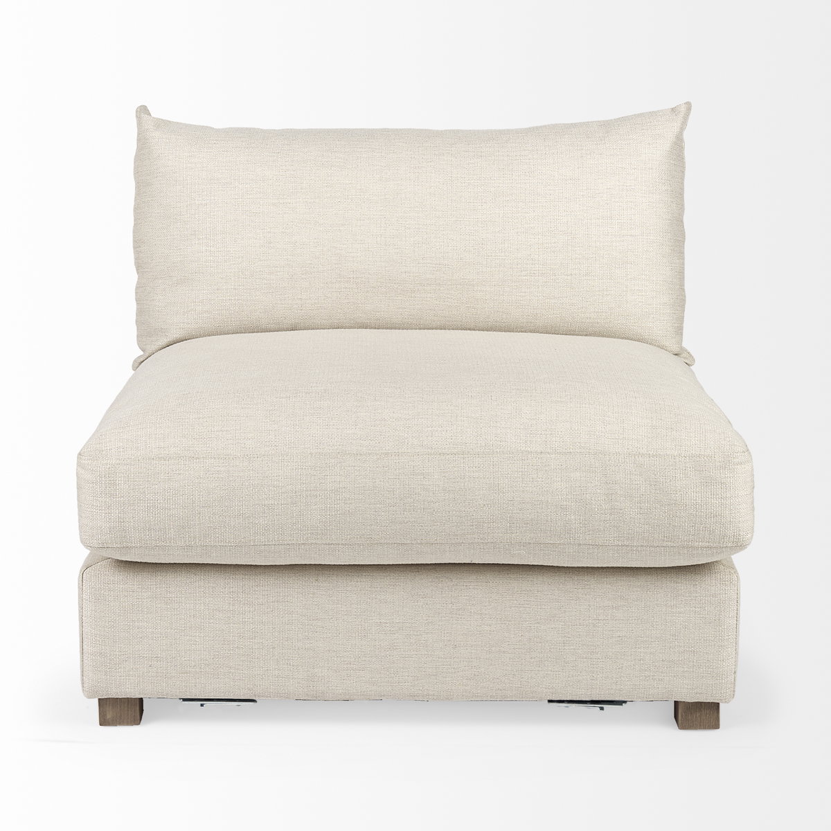 Valence  Beige Armless Sectional Piece, Sectional Sofa by Mercana, 38.19" length x 38.58" width x 28.35" height View 6