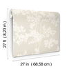Lunaria Silhouette Light Taupe & White Wallpaper thumbnail 5